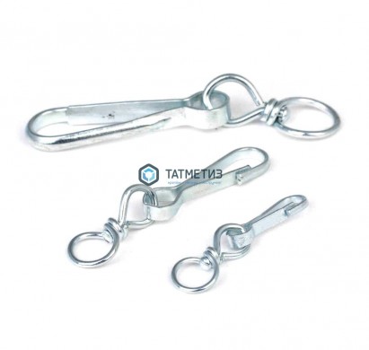 Карабин Тип А с вертлюгом  60  (100 шт/уп) |  «ТАТМЕТИЗ» Карабин Тип А с вертлюгом  60  (100 шт/уп) -  магазин крепежа «ТАТМЕТИЗ»