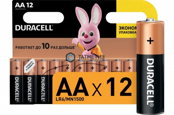 Батарейка DURACELL тип АА 12 шт/уп -  магазин крепежа «ТАТМЕТИЗ»