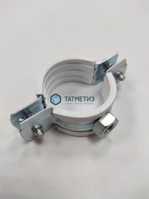 Хомут  25-28мм (3/4") сантехнический с гайкой М8 БЕЛЫЙ уплотнит. |  «ТАТМЕТИЗ» Хомут  25-28мм (3/4") сантехнический с гайкой М8 БЕЛЫЙ уплотнит. -  магазин крепежа «ТАТМЕТИЗ»