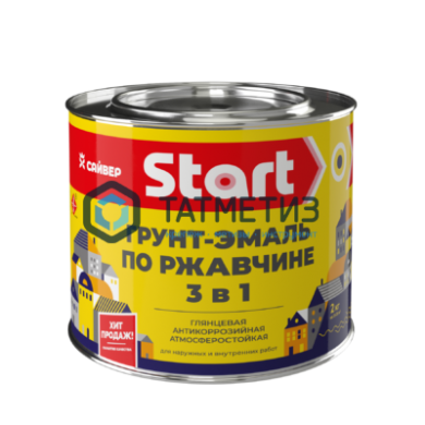 Грунт-эмаль по ржавчине ХВ 3 в 1 СТАРТ  БЕЛАЯ  1,8 кг-./6 |  «ТАТМЕТИЗ» Грунт-эмаль по ржавчине ХВ 3 в 1 СТАРТ  БЕЛАЯ  1,8 кг-./6 -  магазин крепежа «ТАТМЕТИЗ»