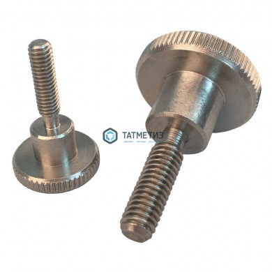 Винт нажимной высокий с накатанной головкой ДИН 464 А1 M 3X10 |  «ТАТМЕТИЗ» Винт нажимной высокий с накатанной головкой ДИН 464 А1 M 3X10 -  магазин крепежа «ТАТМЕТИЗ»