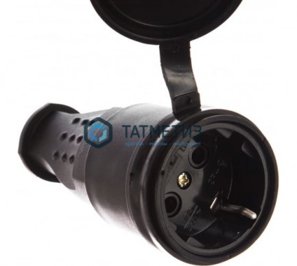 Разъем штепсельный с/з каучук 16А 250В IP44 (еврослот) |  «ТАТМЕТИЗ» Разъем штепсельный с/з каучук 16А 250В IP44 (еврослот) -  магазин крепежа «ТАТМЕТИЗ»