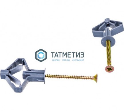Дюбель Бабочка TNF 10х50 (200 шт/уп) |  «ТАТМЕТИЗ» Дюбель Бабочка TNF 10х50 (200 шт/уп) -  магазин крепежа «ТАТМЕТИЗ»