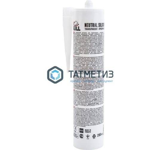 Герметик силиконовый Bull нейтральный ПРОЗРАЧНЫЙ 280 мл Герметик силиконовый Bull нейтральный ПРОЗРАЧНЫЙ 280 мл