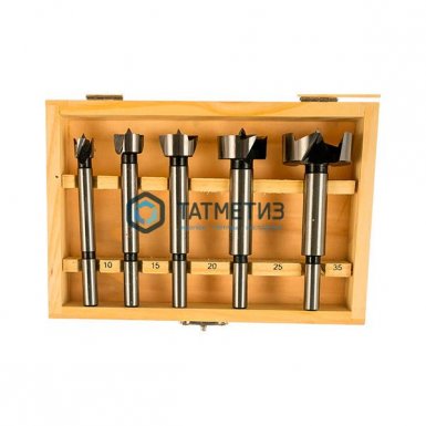 Набор сверл ФОРСТНЕРА по дереву, 10-15-20-25-35 мм, в дерев. боксе, цилин.хвостовик, 5 шт// SPARTA |  «ТАТМЕТИЗ» Набор сверл ФОРСТНЕРА по дереву, 10-15-20-25-35 мм, в дерев. боксе, цилин.хвостовик, 5 шт// SPARTA -  магазин «ТАТМЕТИЗ»