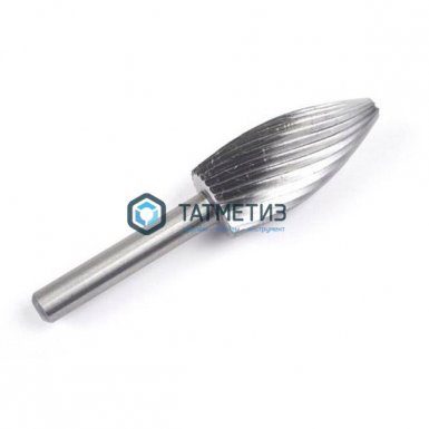 Шарошка по металлу Практик тв. сплав, D12мм, L 32мм, форма Язык пламени Н1232М06 |  «ТАТМЕТИЗ» Шарошка по металлу Практик тв. сплав, D12мм, L 32мм, форма Язык пламени Н1232М06 -  магазин «ТАТМЕТИЗ»