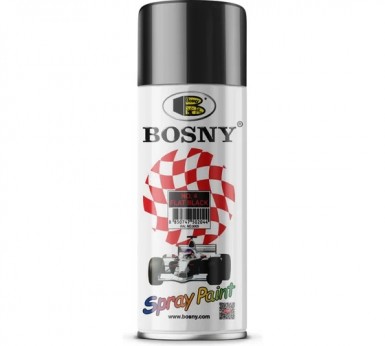 Краска аэроз. BOSNY 520 мл. №004  ЧЕРНАЯ матовая -  магазин «ТАТМЕТИЗ»