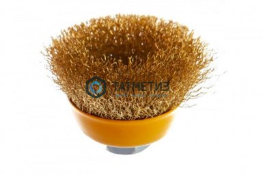 Щетка для УШМ чашка  60 мм, М14, витая стальная латунированная провол 0,3мм  STAYER "PROFESSIONAL" -  магазин крепежа «ТАТМЕТИЗ»