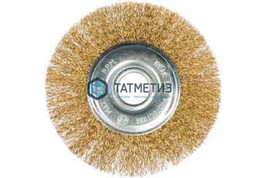 Щетка для УШМ дисковая 125 мм, 22 мм, плоская металлическая // MATRIX -  магазин крепежа «ТАТМЕТИЗ»