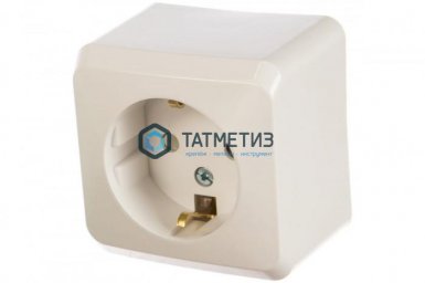 Розетка 1-м Этюд наруж, с заземл., со шторками, бел. PA16-004B |  «ТАТМЕТИЗ» Розетка 1-м Этюд наруж, с заземл., со шторками, бел. PA16-004B -  магазин «ТАТМЕТИЗ»