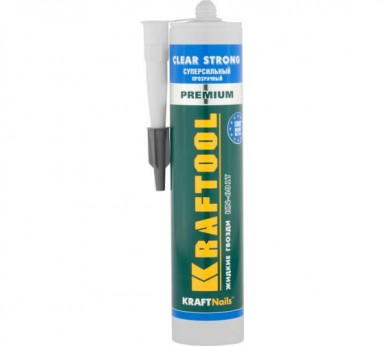 Клей монтажный KRAFTOOL KraftNails Premium KNP-701, экстрасильный, прозр.,унив., водостойкий, 310мл -  магазин «ТАТМЕТИЗ»