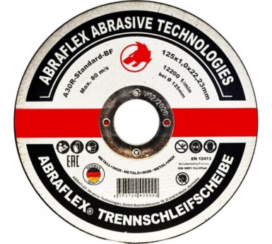 Круг отрезной абразивный Abraflex 125х1, 0х22 Германия -  магазин «ТАТМЕТИЗ»