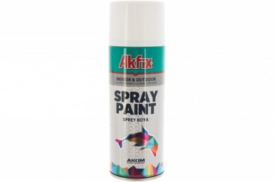 Краска аэроз. БЕЛАЯ  матов. RAL9003 400Ml Gw.300Gr (6) Akfix -  магазин «ТАТМЕТИЗ»