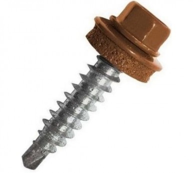 Саморез окраш.кров. 4,8х35 /8004/  (250 шт/уп)  МК медно-коричневый |  «ТАТМЕТИЗ» Саморез окраш.кров. 4,8х35 /8004/  (250 шт/уп)  МК медно-коричневый -  магазин «ТАТМЕТИЗ»