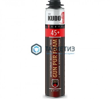 Пена монтажная проф огнестойкая KUDO PROFF 45+, всесезонная 1000 мл /12 -  магазин «ТАТМЕТИЗ»