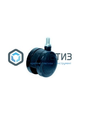 Колесо мебельное поворотное, черный нейлон, крепление с болтом FWT60 Колесо мебельное поворотное, черный нейлон, крепление с болтом FWT60
