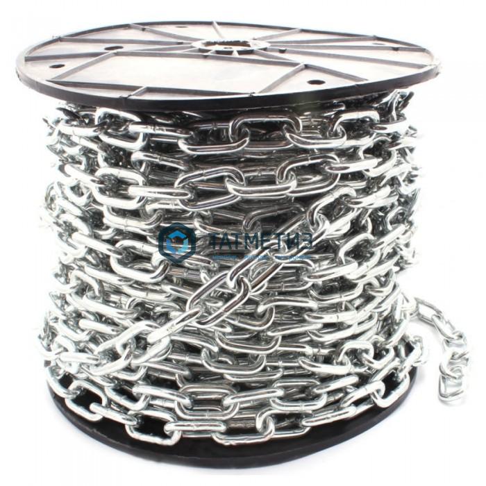 Цепь DIN 766 кор.зв. оц. 6 (40 м/бух) Цепь DIN 766 кор.зв. оц. 6 (40 м/бух)