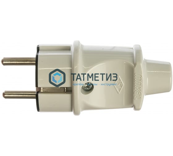 Эл.вилка с з бел.MAKEL 10002 Эл.вилка с з бел.MAKEL 10002