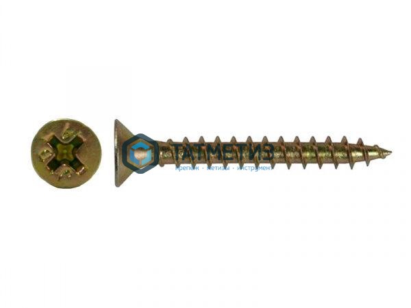 Саморезы потай по дереву желтые, PH2  3,5х55 (4 000 шт/уп) SR |  «ТАТМЕТИЗ» Саморезы потай по дереву желтые, PH2  3,5х55 (4 000 шт/уп) SR -  магазин крепежа «ТАТМЕТИЗ»