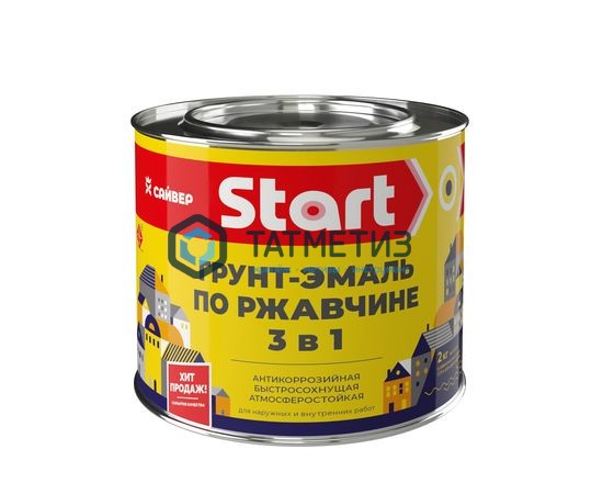 Грунт-эмаль по ржавчине ХВ 3 в 1 СТАРТ  ГОЛУБАЯ  1,8 кг-./6 Грунт-эмаль по ржавчине ХВ 3 в 1 СТАРТ  ГОЛУБАЯ  1,8 кг-./6