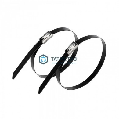 Хомут-стяжка стальной нерж. с покрытием  400 х 4,6  (50 шт/уп)  REXANT |  «ТАТМЕТИЗ» Хомут-стяжка стальной нерж. с покрытием  400 х 4,6  (50 шт/уп)  REXANT -  магазин крепежа «ТАТМЕТИЗ»