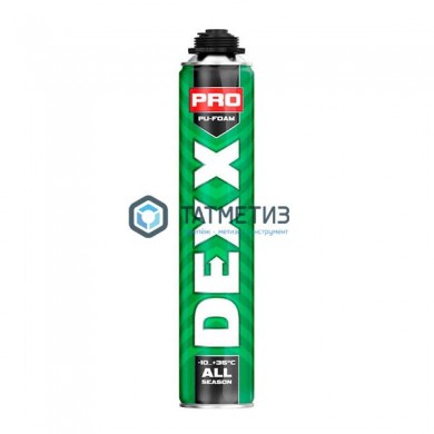Пена DEXX PRO монтажная, пистолетная, всесезонная, 750мл |  «ТАТМЕТИЗ» Пена DEXX PRO монтажная, пистолетная, всесезонная, 750мл -  магазин крепежа «ТАТМЕТИЗ»