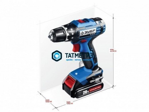 Дрель-шуруповерт DL-20 , 2 АКБ, в кейсе, ЗУБР Профессионал |  «ТАТМЕТИЗ» Дрель-шуруповерт DL-20 , 2 АКБ, в кейсе, ЗУБР Профессионал -  магазин крепежа «ТАТМЕТИЗ»