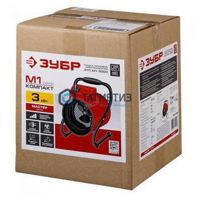 Пушка тепловая КОМПАКТ, ЗУБР ЗТП-М1-3000, круглая, электрическая, гладкий нерж ТЭН, двойные стенки ( |  «ТАТМЕТИЗ» Пушка тепловая КОМПАКТ, ЗУБР ЗТП-М1-3000, круглая, электрическая, гладкий нерж ТЭН, двойные стенки ( -  магазин крепежа «ТАТМЕТИЗ»