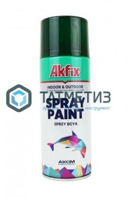 Краска аэроз. ЗЕЛЕНЫЙ МОХ  RAL6005 400ML Gw.300Gr(6) Akfix -  магазин крепежа «ТАТМЕТИЗ»