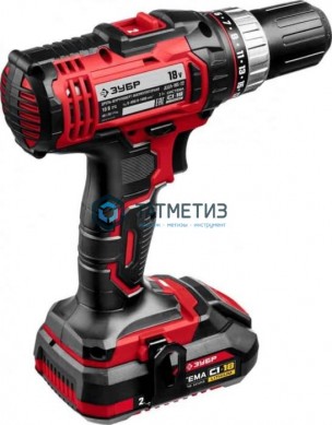 Дрель-шуруповерт 18 В, 2 АКБ (2Ач), в кейсе, ЗУБР |  «ТАТМЕТИЗ» Дрель-шуруповерт 18 В, 2 АКБ (2Ач), в кейсе, ЗУБР -  магазин крепежа «ТАТМЕТИЗ»
