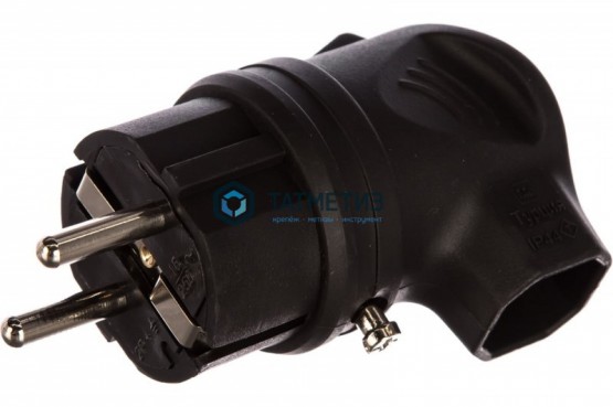 Эл.вилка каучук кабельная, боковой ввод, с з ИЭК ОМЕГА IP44 |  «ТАТМЕТИЗ» Эл.вилка каучук кабельная, боковой ввод, с з ИЭК ОМЕГА IP44 -  магазин крепежа «ТАТМЕТИЗ»