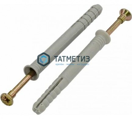 Дюбель-гвоздь  8х100 гриб (50 шт/уп) КТ |  «ТАТМЕТИЗ» Дюбель-гвоздь  8х100 гриб (50 шт/уп) КТ -  магазин крепежа «ТАТМЕТИЗ»
