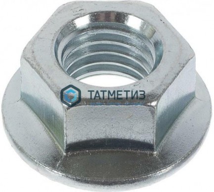 Гайка с фланцем DIN 6923, оц  М8  ( 200 шт/уп) F |  «ТАТМЕТИЗ» Гайка с фланцем DIN 6923, оц  М8  ( 200 шт/уп) F -  магазин крепежа «ТАТМЕТИЗ»