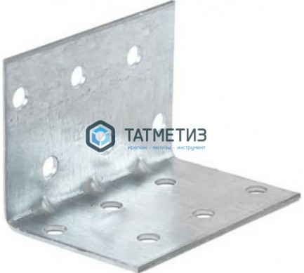 Усиленный монтажный уголок 40x40x60x1,5 mm KMP2 |  «ТАТМЕТИЗ» Усиленный монтажный уголок 40x40x60x1,5 mm KMP2 -  магазин крепежа «ТАТМЕТИЗ»