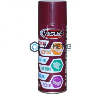 Краска аэроз. VESLEE  ВИННО-КРАСНАЯ 520 мл. RAL 3005 |  «ТАТМЕТИЗ» Краска аэроз. VESLEE  ВИННО-КРАСНАЯ 520 мл. RAL 3005 -  магазин крепежа «ТАТМЕТИЗ»