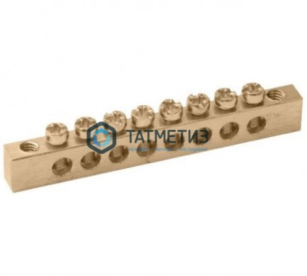 Шина нулевая 6х9-8 1 Navigator |  «ТАТМЕТИЗ» Шина нулевая 6х9-8 1 Navigator -  магазин крепежа «ТАТМЕТИЗ»