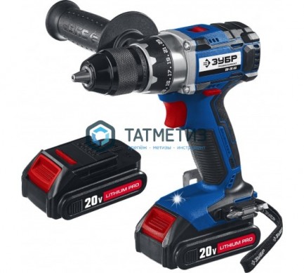 Дрель-шуруповерт 20 В, 2 АКБ (4Ач), в кейсе, ЗУБР Профессионал |  «ТАТМЕТИЗ» Дрель-шуруповерт 20 В, 2 АКБ (4Ач), в кейсе, ЗУБР Профессионал -  магазин крепежа «ТАТМЕТИЗ»