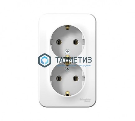 Розетка 2-м ОП BLANCA 16А 250В с заземл. бел., без шторок |  «ТАТМЕТИЗ» Розетка 2-м ОП BLANCA 16А 250В с заземл. бел., без шторок -  магазин крепежа «ТАТМЕТИЗ»