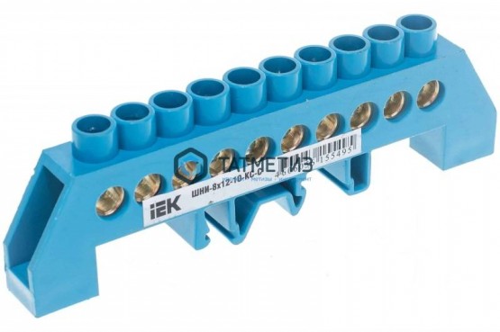 Шина нулевая на DIN-изол. ШНИ 8х12-10-Д-С ИЭК YNN10-812-10D-K07 |  «ТАТМЕТИЗ» Шина нулевая на DIN-изол. ШНИ 8х12-10-Д-С ИЭК YNN10-812-10D-K07 -  магазин крепежа «ТАТМЕТИЗ»