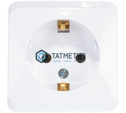 Розетка 1-м ОП Этюд 16А с заземл. бел. SchE PA16-003B |  «ТАТМЕТИЗ» Розетка 1-м ОП Этюд 16А с заземл. бел. SchE PA16-003B -  магазин крепежа «ТАТМЕТИЗ»