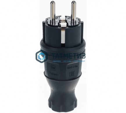 Эл.вилка каучук кабельная (прямая) с з ИЭК ОМЕГА IP44 |  «ТАТМЕТИЗ» Эл.вилка каучук кабельная (прямая) с з ИЭК ОМЕГА IP44 -  магазин крепежа «ТАТМЕТИЗ»
