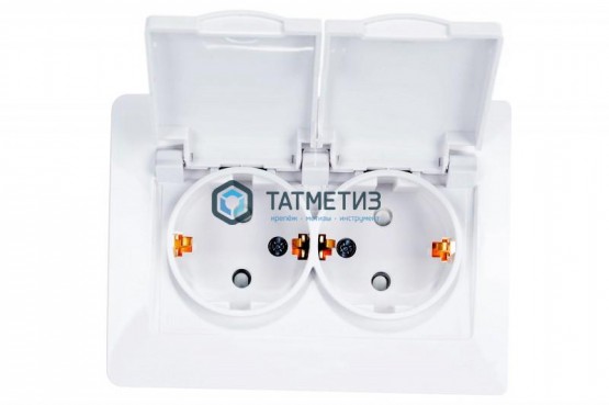 Розетка 2-м СП BLANCA 16А 250В с заземл. бел., без шторок |  «ТАТМЕТИЗ» Розетка 2-м СП BLANCA 16А 250В с заземл. бел., без шторок -  магазин крепежа «ТАТМЕТИЗ»