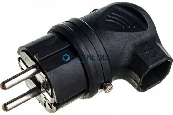 Эл.вилка каучук кабельная, боковой ввод, с з ИЭК ОМЕГА IP44 |  «ТАТМЕТИЗ» Эл.вилка каучук кабельная, боковой ввод, с з ИЭК ОМЕГА IP44 -  магазин крепежа «ТАТМЕТИЗ»