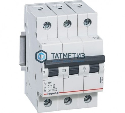 Выключатель автоматический модульный 3п C 32А 4.5кА RX3 Legrand |  «ТАТМЕТИЗ» Выключатель автоматический модульный 3п C 32А 4.5кА RX3 Legrand -  магазин крепежа «ТАТМЕТИЗ»