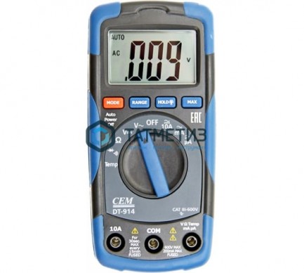 Мультиметр Тестер DT-914 CEM |  «ТАТМЕТИЗ» Мультиметр Тестер DT-914 CEM -  магазин крепежа «ТАТМЕТИЗ»