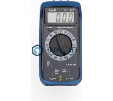 Мультиметр цифровой DT-102 CEM |  «ТАТМЕТИЗ» Мультиметр цифровой DT-102 CEM -  магазин крепежа «ТАТМЕТИЗ»
