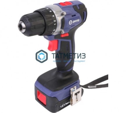 Дрель-шуруповерт аккумуляторная 16 В, 2,0 Ач, БЗП, "ДИОЛД" ДЭА-16 Л-08 |  «ТАТМЕТИЗ» Дрель-шуруповерт аккумуляторная 16 В, 2,0 Ач, БЗП, "ДИОЛД" ДЭА-16 Л-08 -  магазин крепежа «ТАТМЕТИЗ»