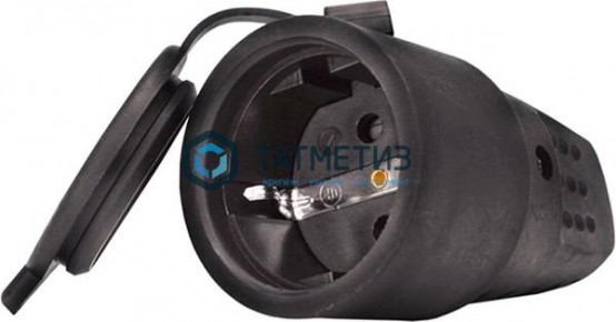 Разъем штепсельный с/з каучук 16А 250В IP44 (еврослот) |  «ТАТМЕТИЗ» Разъем штепсельный с/з каучук 16А 250В IP44 (еврослот) -  магазин крепежа «ТАТМЕТИЗ»