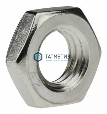 Гайка шестигранная низкая ДИН 439 А2 BM12 |  «ТАТМЕТИЗ» Гайка шестигранная низкая ДИН 439 А2 BM12 -  магазин крепежа «ТАТМЕТИЗ»