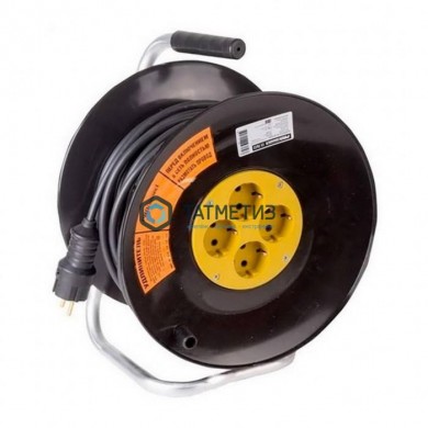 Удлинитель силовой на катушке, 4 х 30 м, с/з КГ 3х2,5 мм, 16А, 3500Вт, IP44 Атлант |  «ТАТМЕТИЗ» Удлинитель силовой на катушке, 4 х 30 м, с/з КГ 3х2,5 мм, 16А, 3500Вт, IP44 Атлант -  магазин крепежа «ТАТМЕТИЗ»